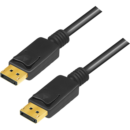LogiLink Cble de raccordement DisplayPort 1.4, 5,0 m, noir