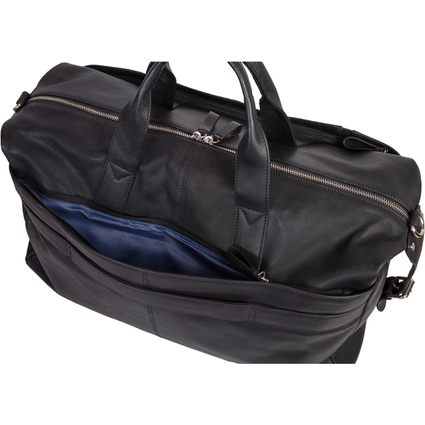 Alassio Sac de voyage "Weekender TORO", en cuir, noir