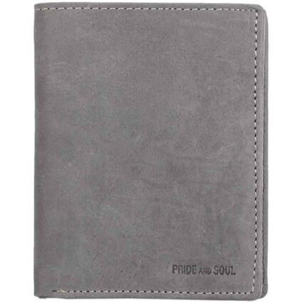 PRIDE&SOUL Portefeuille RFID, format portrait, cuir, gris