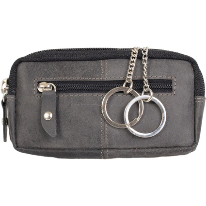 PRIDE&SOUL Etui porte-cls RFID, en cuir, gris