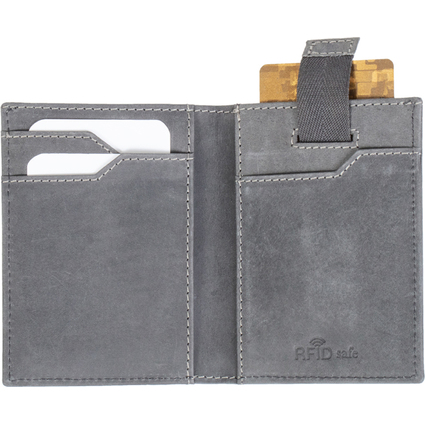 PRIDE&SOUL Porte-cartes de crdit, RFID, en cuir, gris