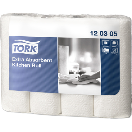 TORK Rouleau de papier essuie-tout, 3 plis, blanc