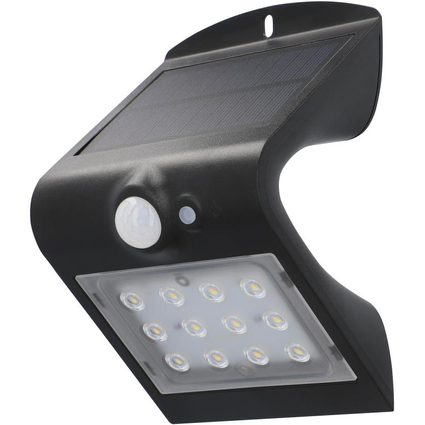 uniTEC Lampe solaire murale LED  dtecteur de prsence,noir