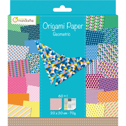 avenue mandarine Feuilles  plier Origami Paper "Geometric"