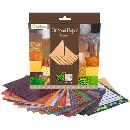 avenue mandarine Feuilles  plier Origami Paper "Nature"