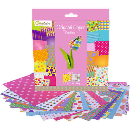 avenue mandarine Feuilles  plier Origami Paper "Bubbles"