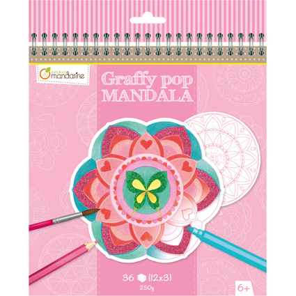 avenue mandarine Carnet de coloriage "Graffy Pop Mandala"