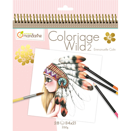 avenue mandarine Carnet de coloriage "Wild 2"