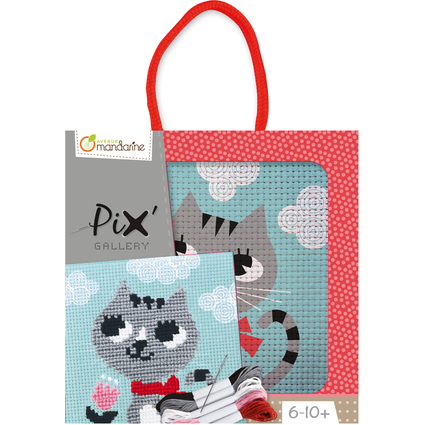 avenue mandarine Kit  broder "Pix Gallery", Chat