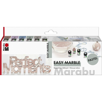 Marabu Peinture  marbrer "easy marble", set PASTEL