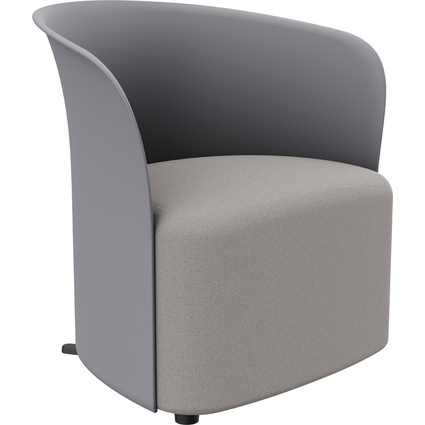 PAPERFLOW Fauteuil visiteur "CROWN", gris