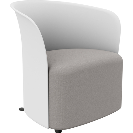 PAPERFLOW Fauteuil visiteur "CROWN", blanc