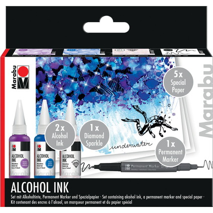 Marabu Set d'encre permanente Alcohol Ink UNDERWATER