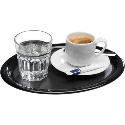 APS Plateau de service KAFFEEHAUS, ovale, en mlamine noir