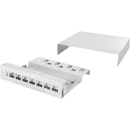 LogiLink Botier point de consolidation, 8 ports, gris clair