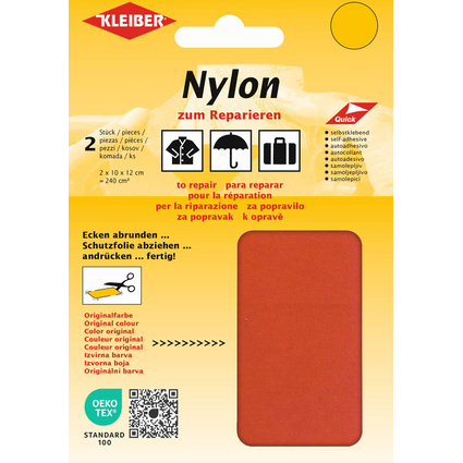 KLEIBER Pice de rparation nylon, autocollant, orange
