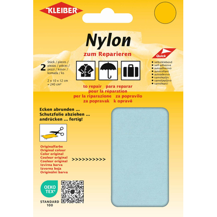 KLEIBER Pice de rparation nylon, autocollant, bleu glace