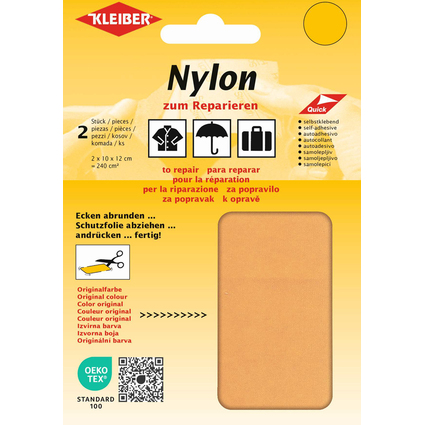 KLEIBER Pice de rparation nylon, autocollant, abricot