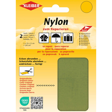 KLEIBER Pice de rparation nylon, autocollant, vert feuille