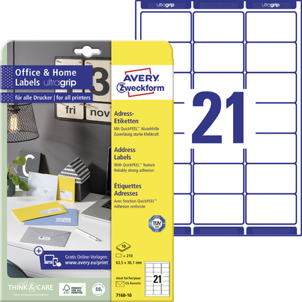 AVERY Zweckform Etiquette d'adressage Home Office