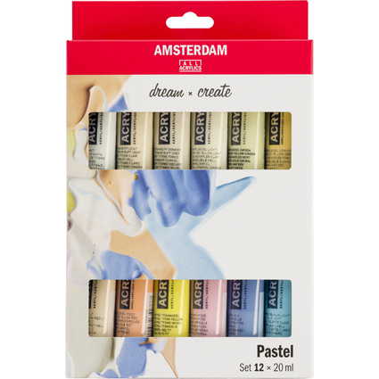 ROYAL TALENS Peinture acrylique AMSTERDAM Pastel, 12 x 20 ml