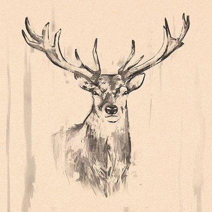 PAPSTAR Serviettes  motif "Deer", 330 x 330 mm, naturel