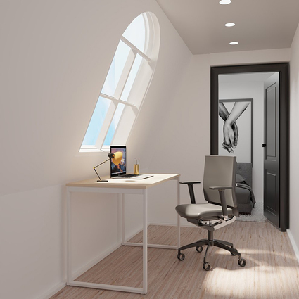 PAPERFLOW Bureau easyHome LV12, blanc/chne