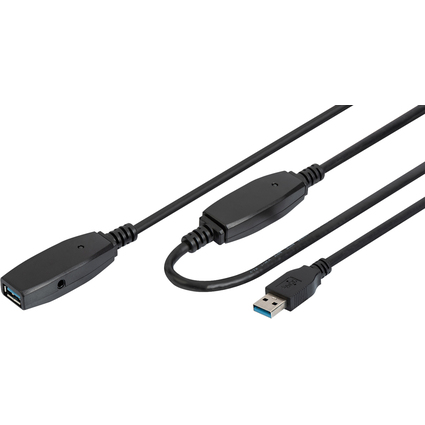 DIGITUS Cble de rallonge actif USB 3.0, 10 m