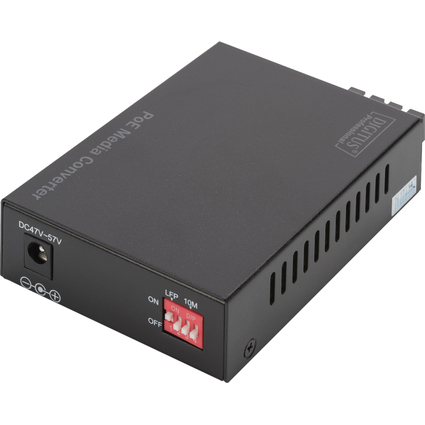 DIGITUS Convertisseur mdia Gigabit PoE, RJ45/SC, multimode