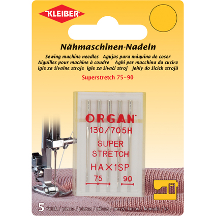 KLEIBER Set d'aiguilles pour machine  coudre "Superstretch"