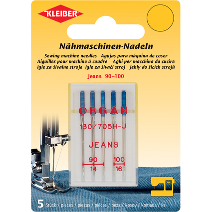 KLEIBER Set d'aiguilles pour machine  coudre "Jeans"