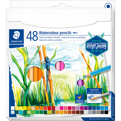 STAEDTLER Crayon aquarelle Design Journey, tui carton de 48