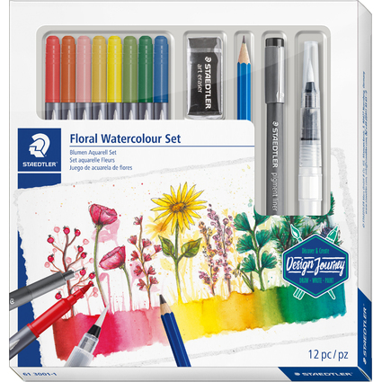 STAEDTLER Kit aquarelle Floral Watercolour Set