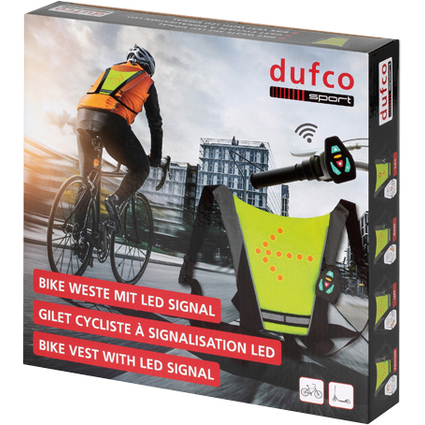 dufco sport Gilet cycliste  signalisation LED, vert clair