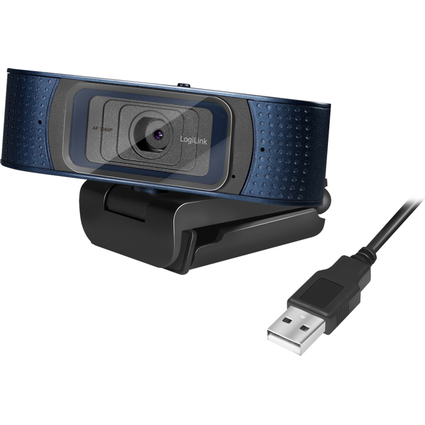 LogiLink Webcam USB HD Pro,  2 micros, 80 degrs, noir