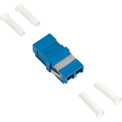 LogiLink Coupleur fibre optique, 2x LC Duplex,monomode, bleu