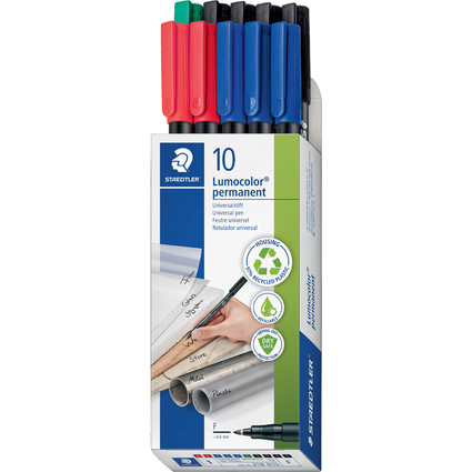 STAEDTLER Marqueur permanent 318F Lumocolor, tui de 10