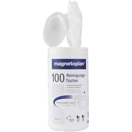 magnetoplan Lingettes nettoyantes pour tableau blanc, x100