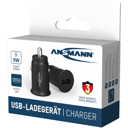 ANSMANN Chargeur voiture USB In-Car-Charger CC105, 1x USB