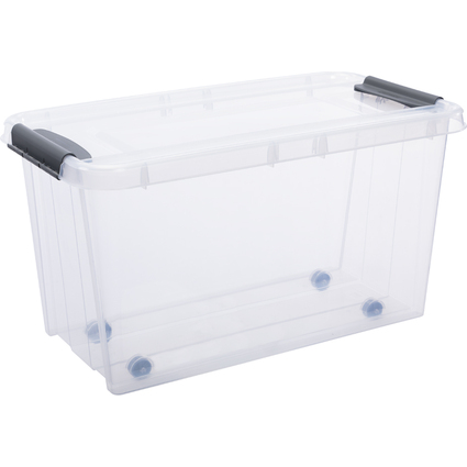 Plast team Bote de rangement PROBOX  roulettes, 70 litres