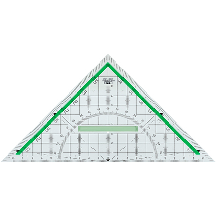 M+R Equerre gomtrique "Green Line", hypotnuse: 230 mm