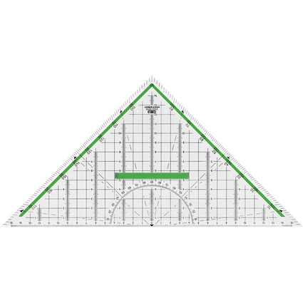 M+R Equerre gomtrique, hypotnuse: 320 mm, transparent