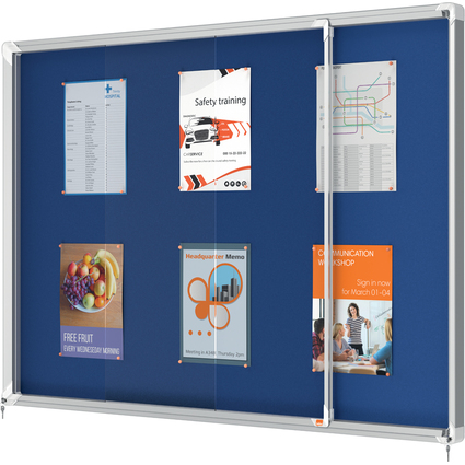 nobo Vitrine d'affichage Premium Plus, en feutre, 18x A4