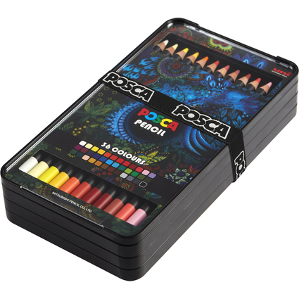 POSCA Crayons de couleur PENCIL KPE200, tui de 36