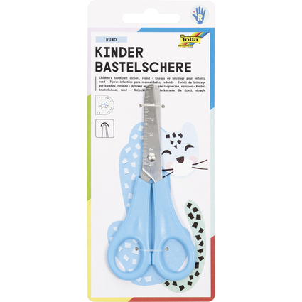 folia Ciseaux de bricolage pour enfants, rond, L: env.135 mm