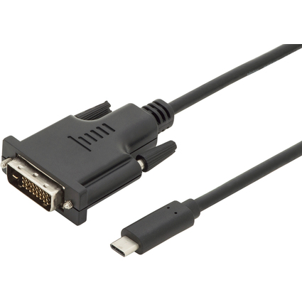 DIGITUS Cble adaptateur USB Type-C, Type-C - DVI, 2,0m