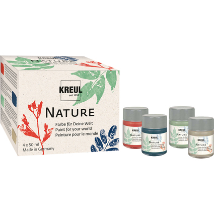 KREUL Peinture crative Nature, set de 4 x 50 ml