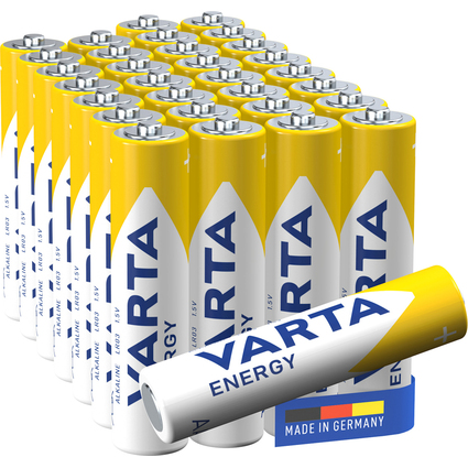 VARTA Pile alcaline Energy, Micro (AAA/LR3), par 30