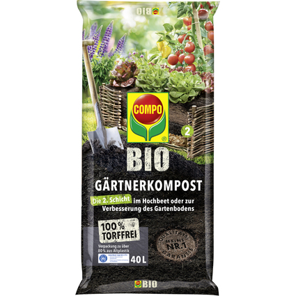 COMPO BIO Compost du jardinier, 40 litres