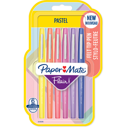 Paper:Mate Stylo feutre Flair PASTELL, blister de 6